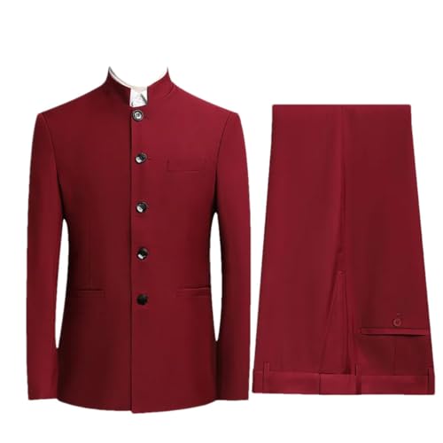 Men Suit Two Piece Single Breasted Lapel Coat with Trousers Wedding/Party/Business Suits - Main Image