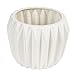 Bloomingville A21900020 White Fluted Stoneware Flower Pot