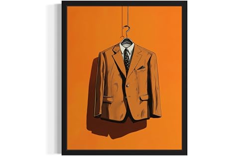 Vintage Suit Pop Art Print Poster, Retro Wall Art Decor