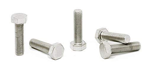 Image of (5pcs) BelMetric M8X1.0X30 A2-70 Stainlesss Steel Metric Fine Threaded Hex Tap Bolts DIN 961 for Automobiles, Motorcycles and Watercraft BR8X1.0X30SS