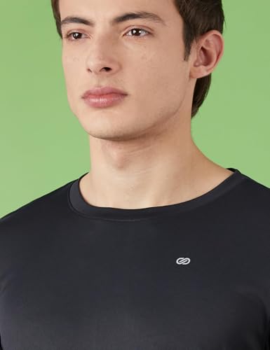 Image of Amazon Brand - Symbol Men's Solid Active Regular Fit Sports T-Shirt | Round Neck | Half Sleeve (Available in Plus Sizes)
