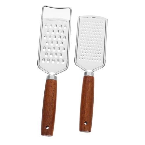 Set 2 ralladores de queso de acero inoxidable multiusos miniatura 1