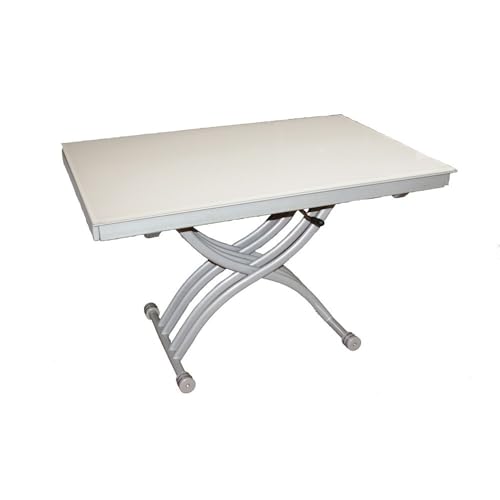 Giovanni Marchesi Table Basse Relevable Extensible Zen Blanc