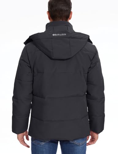 Flygo Puffer Jacket Men Down Jackets Winter Coats Waterproof Thicken Insulated Hooded Quilted Parka Snow Jacket4