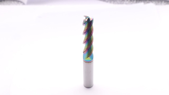 Image of 1 /2 inch 3 Flute 45 Solid Carbide Long End Mill for Aluminum, DLC Coated | 45 Helix, 1 /2 inch Cutting Dia, 1 /2 inch Shank Dia, 2 inch LOC, 4 inch OAL, for Milling Aluminum and Copper, Square End