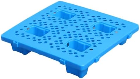 Basement Floor Plastic Pallet,Lightweight Polyethylene Pallets,Hdpe Breathable Grid Item Tray,Pallet Board for Stackable Shipping Pallets,Blue,19.7x19.7x4.7in,1pcs