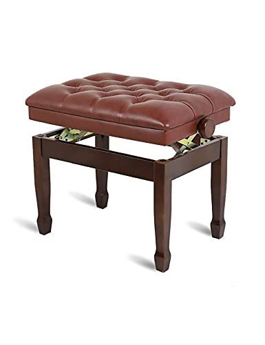 TEmkin Tabouret de Piano en Cuir Souple réglable – Banc de Piano Musical, avec Construction en Bois Dur Massif, 60 x 40 x 50-60 cm, Convient pour Une Seule Personne - Les Beatles, Paul McCartney, John Lennon, RIngo Starr, George Harrison TEmkin Tabouret de Piano en Cuir Souple réglable – Banc de Piano Musical, avec Construction en Bois Dur Massif, 60 x 40 x 50-60 cm, Convient pour Une Seule Personne – Image 3