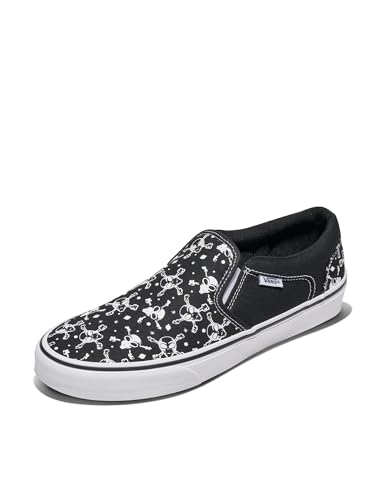Vans Men's Asher Slip-on Shoes, Alien Skull Black/White...