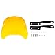 Universal Motorrad Windschutzscheibe Windshield Windabweiser für 5 ’’ - 7 ’’ Scheinwerfer Motorrad (Gelb)