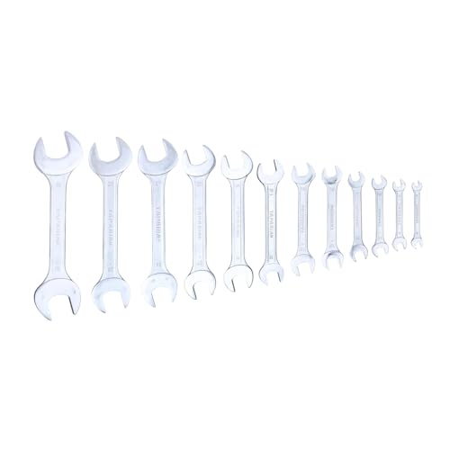 Image of Taparia DEP Series Double Ended Spanner Set | Heavy-Duty Open End Wrench Kit | High Grade Steel (12-Piece Set)