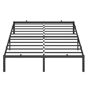 VASAGLE RMB135B01 Doppelbettgestell Metall Schwarz 160x200