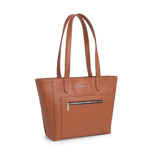 Image of Caprese Indra Tote Medium Bag for Women | Stylish Shoulder Bag with Comfortable Straps, Multi-Compartment & Zip Closure | Ideal for Laptop & Essentials | Design for Work, Travel, Shopping