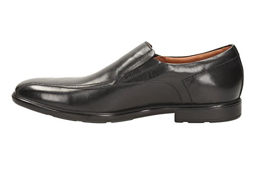 Image of Clarks Men's Gosworth Step Black Leather Formal Shoes - 10 UK
