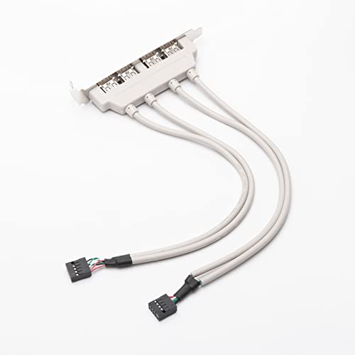Jiuwu Motherboard 4 Ports Usb 2.0 Hubs Expansion Rear Panel Header Bracket #TOP2