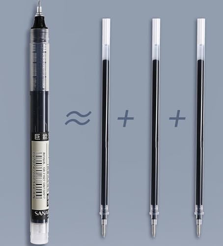 20 bolígrafos de tinta negra punta fina 0.5mm miniatura 3