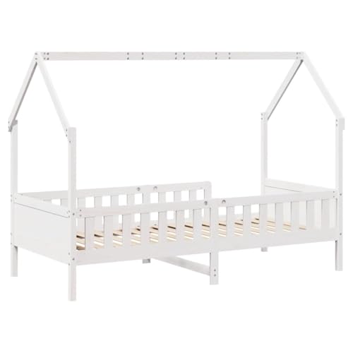Vidaxl Giroletto Casetta Bambini Bianco 90X190 Cm Legno Massello Pino, Struttura Letto Casa Per Bambini, Giroletto Per Bambini, Telaio Letto Per Bambini - 5
