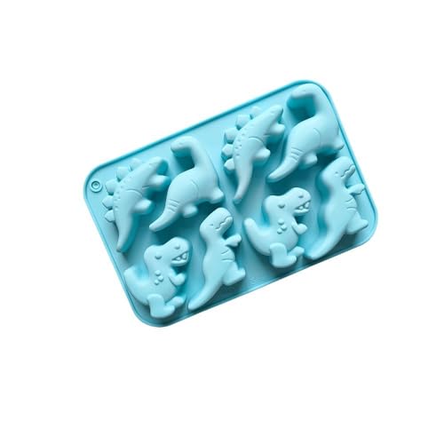 Thapncow stampi in silicone a forma di dinosauro, 8 Cavità Stampo in Silicone di Dinosauro, Stampo per Torta a Forma Animale, per Decorazione, Sapone, Dolce, Muffin, Cuocere al Forno, Torta