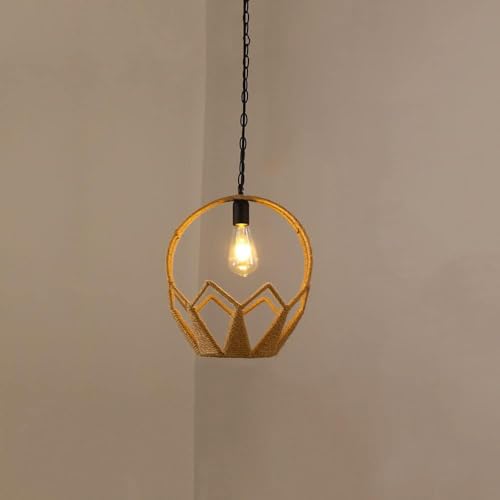 Suspension corde de chanvre réglable pour éclairer plafond bas loft - 2