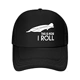 QIOEURYU Gorra de béisbol clásica Kayak de Aguas bravas Así es como me enrollo Pesca Personalizada Niños Regalos Elegantes para el Festival de Hombres de Mujeres para Acampar Senderismo al Aire Libre