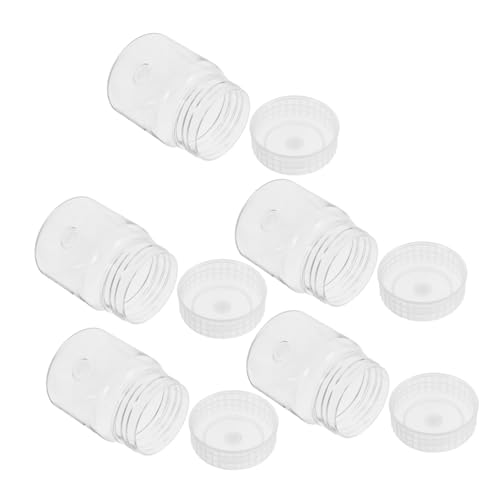 JECOMPRIS Portable Lab Bottles 5pcs Wide Mouth Containers for Sample Storage Leak-proof