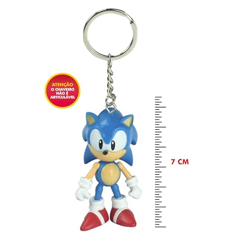 Chaveiro 3D Sonic Classico BBR Toys