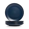 10 strawberry street wazee matte 105 coupe dinner plate set of 6 midnight blue  urban country home decor