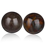 CIYODO 2 piezas Bolas Chinas Masaje Mano Piedra Pulido Suave para Ejercicio y Relajación Manos Terapia Artrosis Estrés