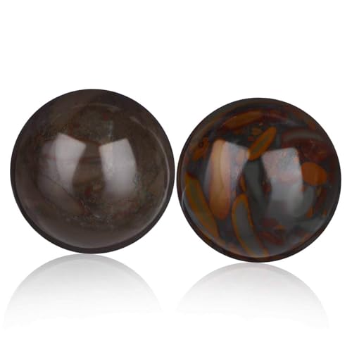 CIYODO 2 piezas Bolas Chinas Masaje Mano Piedra Pulido Suave para Ejercicio y Relajación Manos Terapia Artrosis Estrés
