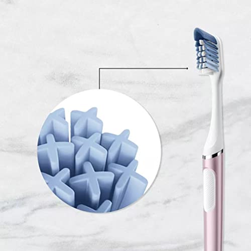 Brosse à dents manuelle Oral-B Clic quartz rose avec tête interchangeable et support