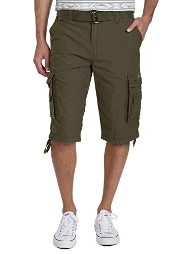 Unionbay Mens Cordova Belted Messenger - Reg And Big Tall Sizes Cargo Shorts, Military, 32 Us #TOP4