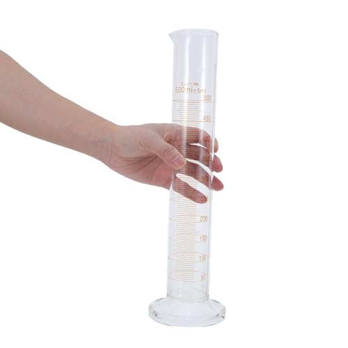 Cilindro medidor de vidrio tubular recto para experimentos científicos 5
