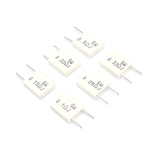 Kfdzsw Widerstände 10 stücke BPR56 5W 0,001 0,1 0,15 0,12 0,25 0,33 0,5 Ohm Nicht-induktiver Keramikzementwiderstand 0,1r 0,15 R 0,22R 0,25 R 0,33r 0.5R (Resistance : 0.25 ohm) Cover