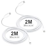⚡ 【Cable de carga súper largo de 6FT】 El cable de carga para iPhone de 6FT satisface todas sus necesidades de carga. Es más adecuado para puertos de difícil acceso y paredes invisibles, como mesas auxiliares, camas, etc. 2 paquetes de cables son convenientes para uso en el hogar y la oficina.