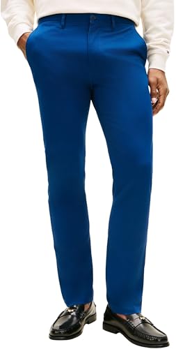 Tommy Hilfiger Herren Chino Hose Core Denton Essential Twill Straight Fit, Blau (Blue Jean), 30W/36L – Ansicht 1