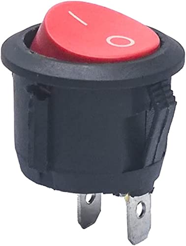 Commutateur à bascule KCD1-105 élimine les faux contacts de bouton rond 23mm 2PIN 50pcs