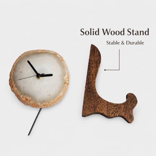 Reloj de mesa de ágata natural, el regalo de inauguración ideal 8