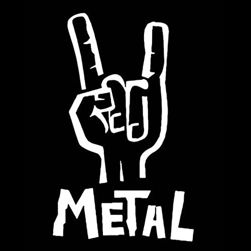 Calcomanías de automóvil Pegatinas de metal pesado Etiqueta de vinilo Etiqueta de guitarra eléctrica Bass Rock Personalidad Car Sticker Accesorios Negro/Plata Cover