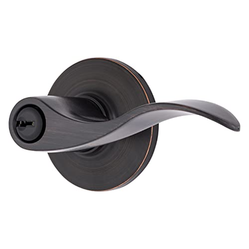 Brinks – Leva Per Porta D'ingresso Con Chiave Di Transizione, Bronzo Toscano - Progettato Per Case Tradizionali E Di Transizione E Si Fonde Perfettamente Con L'arredamento D'interni (E2418-150)-image