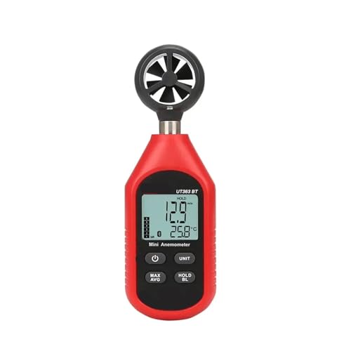 Anémomètre UT363BT mini appareil de mesure numérique 0-30 m/s avec capteur de température