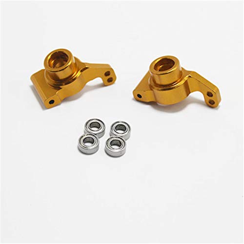 per WLtoys 1:14 144001 RC Ricambi Auto Completo Aggiornamento Metallo C Sedile Sterzo Braccio Oscillante Albero di Trasmissione Centrale, Giallo