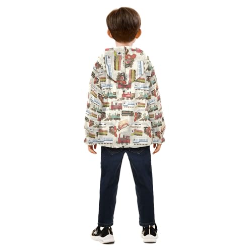 Aflyko Cute Boys Fleece Coat Blue Zip-Up Hoodie Girls Outerwear Kids Hooded Jacket 3-10T3