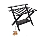 【Taille du matériau 】 : le porte-bagages au sol est fabriqué en bois massif épais, avec un stockage à double couche et une capacité de charge de 200 kg. (Taille : 80 × 50 × 65 cm/31,5 × 19,7 × 25,6 pouces).