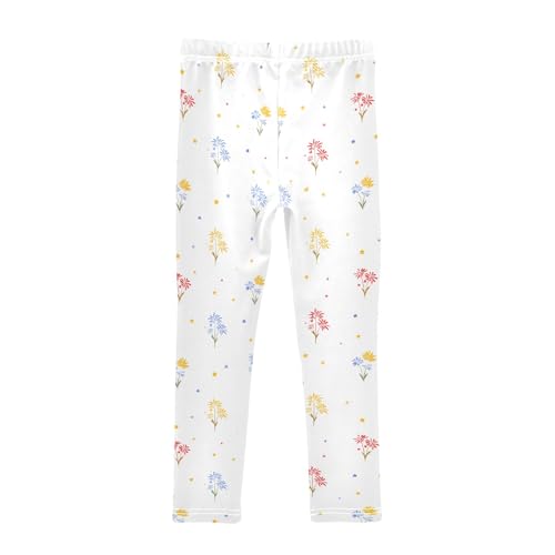 senya Girls Printed Leggings Yoga Pants Flower Pattern for Kids in 4t to 10 Years, 4T2