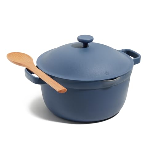 Our Place Perfect Pot - 5.2 L. Nonstick Ceramic Sauce Pan with Lid | Versatile Cookware for Stovetop and Oven | Steam, Bake, Braise, Roast | PTFE and PFOA-Free | Toxin-Free, Easy to Clean | Blue Salt