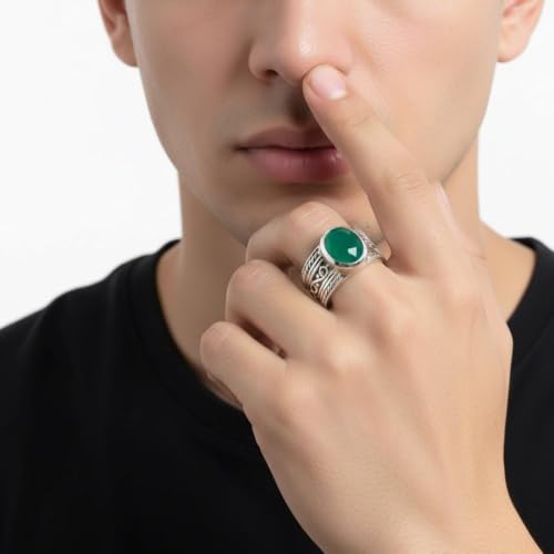 Image of 55Carat Choose Your Color Genuine Gemstone Sterling Silver Ring Band Vintage Handmade Jewelry Sizes 5-12