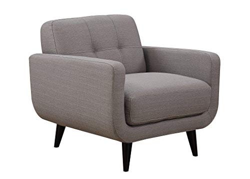 Christies Home Living 3 Piece Sofa Crystal Love Seat and Arm Chair Room Set, Gray