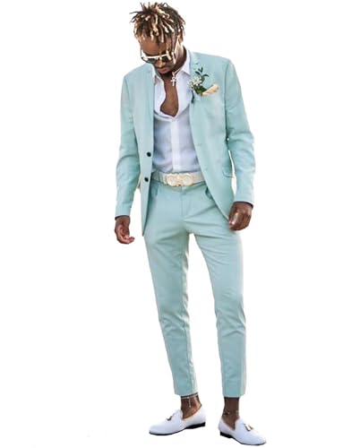 Costume homme deux pièces infroissable veste et pantalon de smoking ajusté confortable