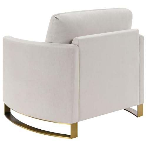 Sillón Arqueado Tapizado Beige miniatura 6
