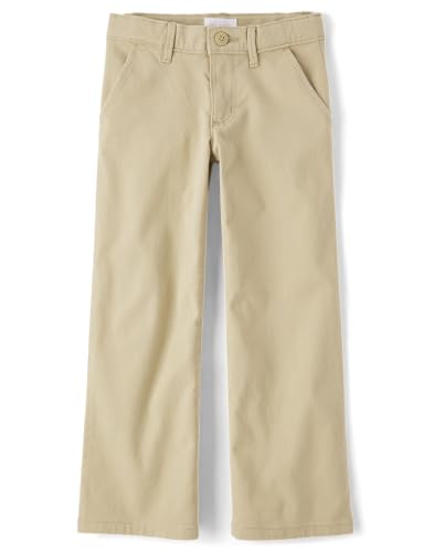 The Children's Place Girls' Uniform Wide Leg Chino Pants