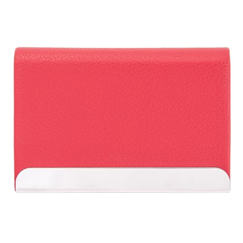 Desert Cactus Kappa Alpha Psi Business Card Holder Fraternity KAP Divine 9 D9 Stainless Steel Metal with Magnetic Closure and Laser Engraving (Red Faux Leather) 6